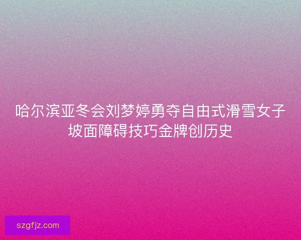 哈尔滨亚冬会刘梦婷勇夺自由式滑雪女子坡面障碍技巧金牌创历史